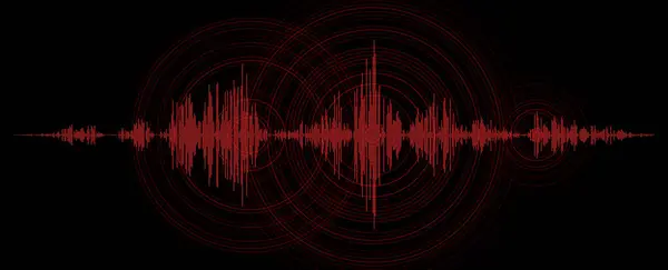 Abstract Background Digital Sound Waves Vector Illustration Design Стоковая Иллюстрация
