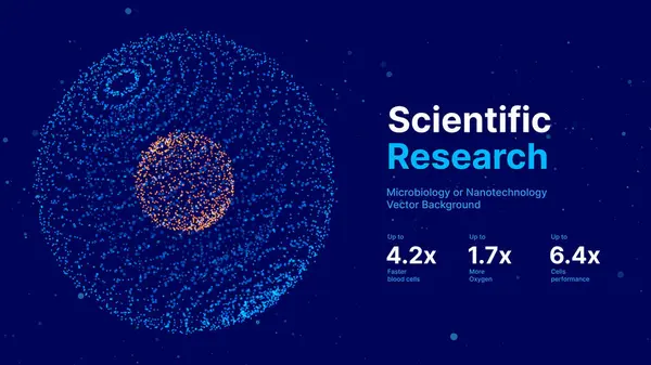Αφηρημένο Υπόβαθρο Φουτουριστική Τεχνολογική Απεικόνιση Επιστημονική Μικροβιολογική Κυτταρική Έρευνα Μπλε Διανυσματικά Γραφικά