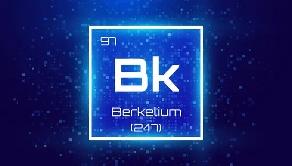 バークレリウム 定期テーブルエレメント 数値と原子重量を持つ化学元素カード サイエンスクラスのためのデザイン ベクターイラスト ロイヤリティフリーのストックイラスト