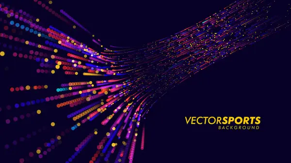 Abstract Technology Background Dynamic Particles Motion Vector Illustration Royalty Free Stock Illustrations