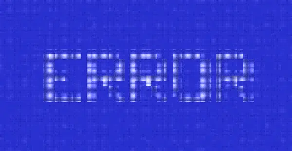 Pixel Pantalla Azul Del Ordenador Del Error Ilustración Vectorial Vectores de stock libres de derechos