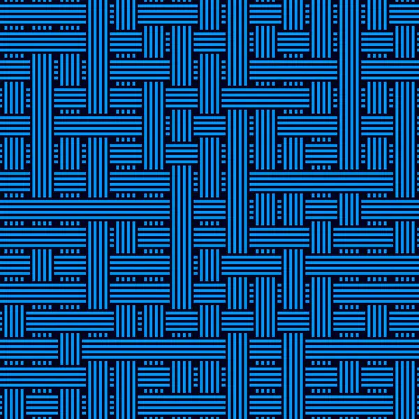 Patrón Sin Costura Geométrica Azul Ilustración Vectorial Ilustraciones de stock libres de derechos