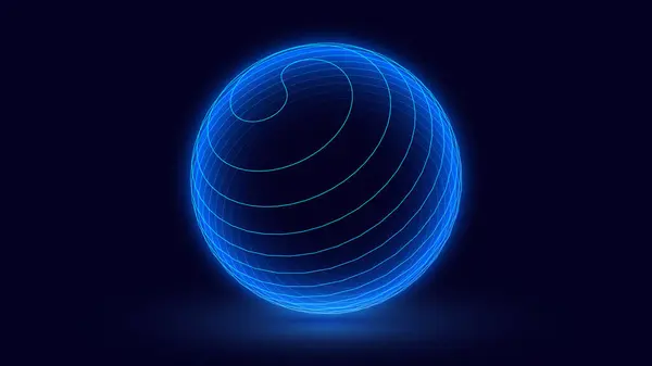 創造的なデザイン テクノロジーの背景のための抽象的な球のイラスト ストックイラスト