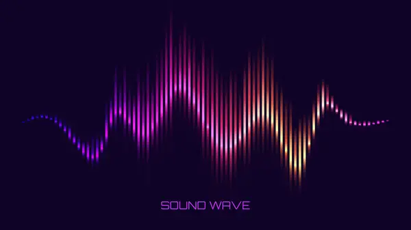 Abstract Background Digital Sound Waves Vector Illustration Design Vetor De Stock