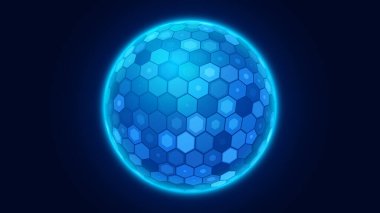 Soyut fütüristik altıgen teknoloji geçmişi. vektör illüstrasyonu                                                 