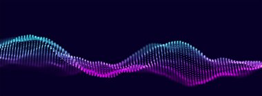 Noktalı soyut dijital teknoloji arkaplanı, vektör illüstrasyonu   