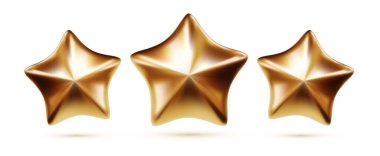 Beyaz arka planda izole edilmiş bir dizi altın yıldız. vektör