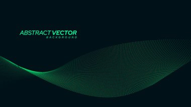 Parçacık dalgası. Soyut vektör akış arkaplanı. vektör illüstrasyonu.