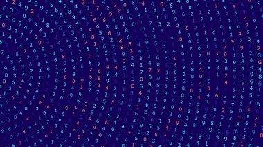 Rastgele basamaklı matris çemberleri arka planı. vektör illüstrasyonu.