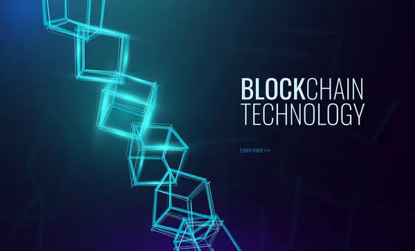 Tecnología Blockchain Fondo Abstracto Ilustración Vectorial Vector de stock