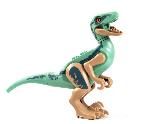Dinosaurie Leksak Vit Bakgrund — Stockfoto