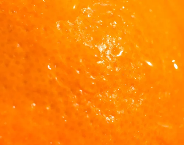 Orange Dans Eau Gouttes Macro — Photo