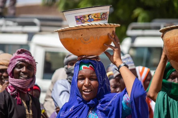 Afrikanische Stämme Nigeria Bundesstaat Borno Stadt Maiduguri Weibliche Mitglieder Des — Stockfoto