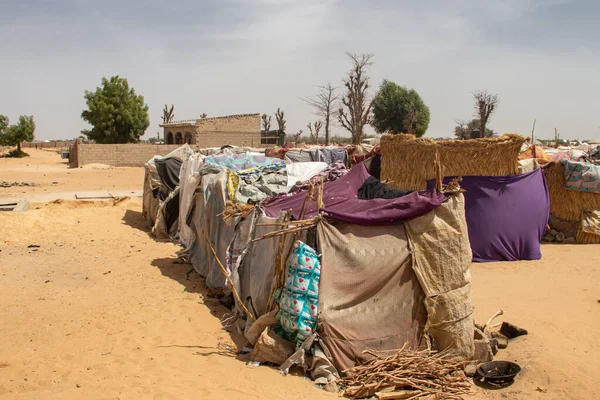 Campamento Desplazados Internos Idp Que Refugia Del Conflicto Armado Personas — Foto de Stock