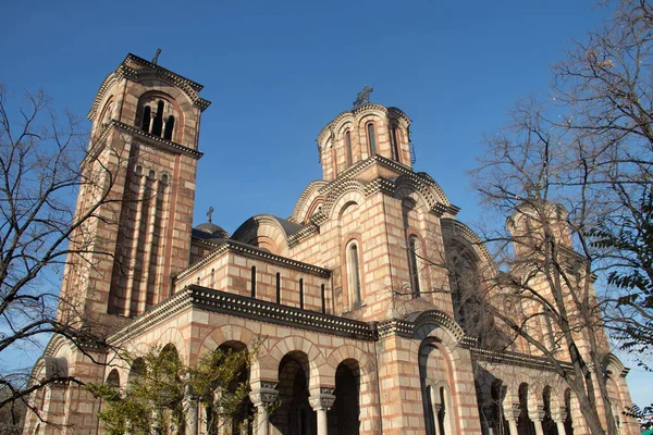 Belgrad Serbien Historische Sehenswürdigkeit Kirche Des Heiligen Marko Der Innenstadt — Stockfoto