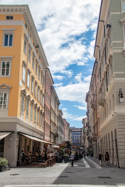 Trieste Streets Captivating Blend Architectural Stylesneoclassical Art Nouveau More Cobblestone — Stock Photo, Image
