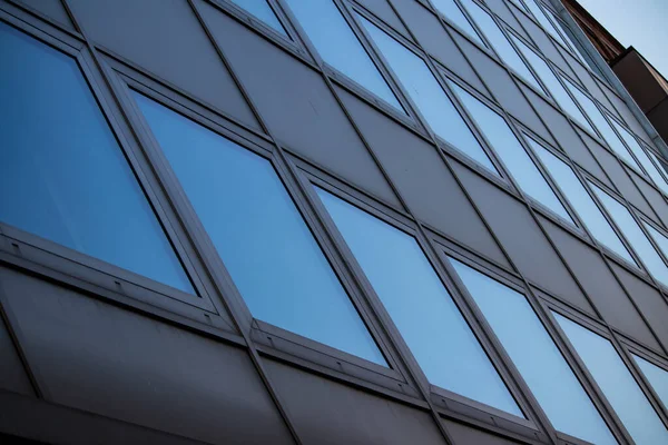 Modern Design Arkitektur Storstad Kombination Stål Tegel Och Glaselement — Stockfoto