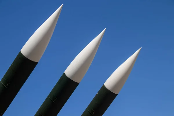 Mobiles Boden Luft Raketenabschusssystem Massenvernichtungswaffen Oder Raketensprengköpfe Ausgestellt Auf Der Stockbild
