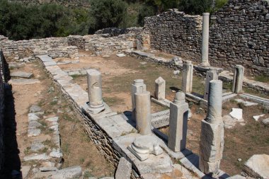 Antik Yunan kenti, duvarları, şehirleri ve sanat eserleri olan tarihi arkeoloji alanı, Thasos Adası