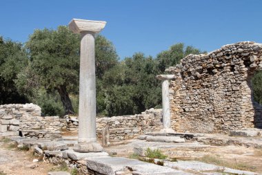 Antik Yunan kenti, duvarları, şehirleri ve sanat eserleri olan tarihi arkeoloji alanı, Thasos Adası