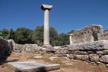 Antik Yunan kenti, duvarları, şehirleri ve sanat eserleri olan tarihi arkeoloji alanı, Thasos Adası
