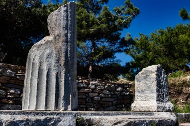 Antik Yunan kenti, duvarları, şehirleri ve sanat eserleri olan tarihi arkeoloji alanı, Thasos Adası