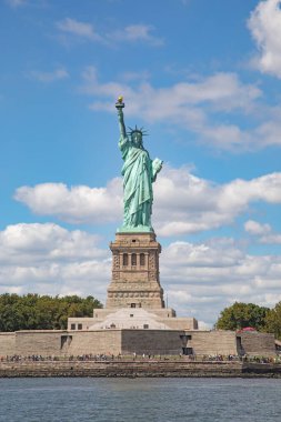 Statue of Liberty, Liberty island, New York harbour on Hudson river, United States of America