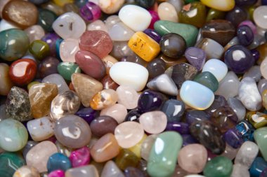 Collection of the translucent semi-precious stones