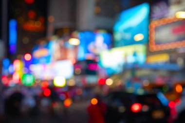 Night lights of the Times square in New York, USA