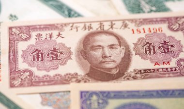 Collection of the old chinese banknotes, Kwangtung (Guangdong) province of China