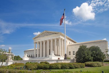 US Supreme court building on the capitol hill in Washington DC, United States of America clipart