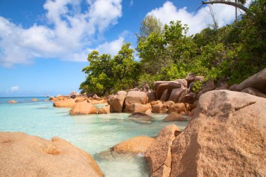 Famous Anse Lazio beach on the Praslin island, Seychelles