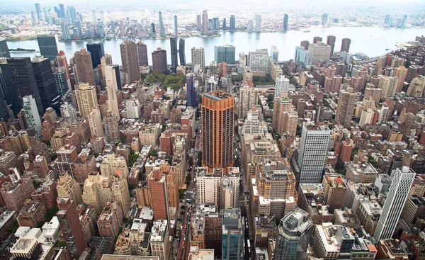 Vista Aérea Manhattan Nueva York Estados Unidos América —  Fotos de Stock