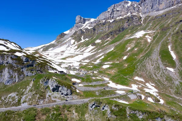 Klausenpass Bergweg Tussen Kantons Uri Glarus Zwitserse Alpen — Stockfoto