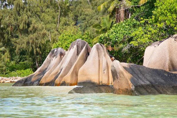 Pantai Anse Source Argent Yang Terkenal Pulau Digue Seychelles — Stok Foto