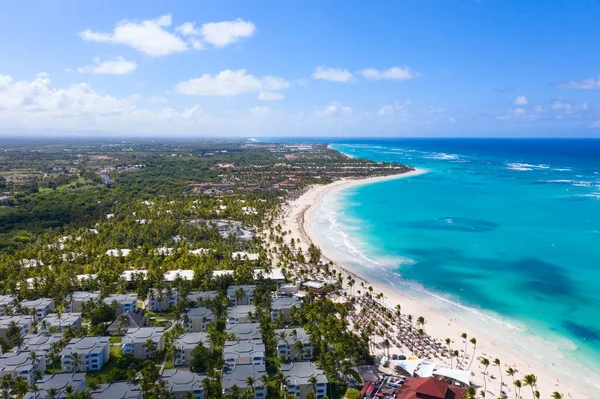 Aerial View Famous Bavaro Beach Punta Cana Dominican Republic — Stock Photo, Image
