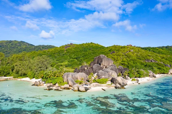 Berühmter Anse Source Argent Strand Auf Der Insel Digue Seychellen — Stockfoto