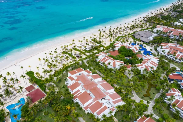 Aerial View Famous Bavaro Beach Punta Cana Dominican Republic — 스톡 사진