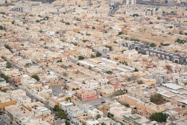 RIYADH - 29 Şubat 2016 Riyad, Suudi Arabistan 'da Riyad şehir merkezindeki hava görüntüsü. 