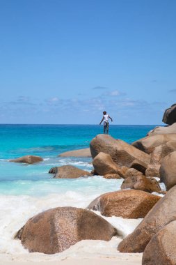 Famous Anse Georgette beach on the Praslin island, Seychelles