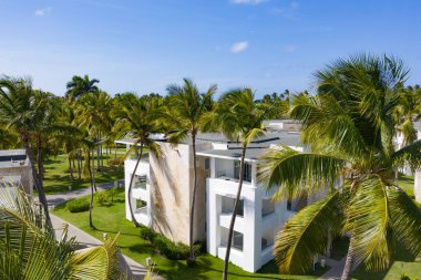 Aerial view of the famous Bavaro beach near Punta Cana, Dominican republic