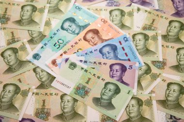 Çin banknotlarının koleksiyonu.