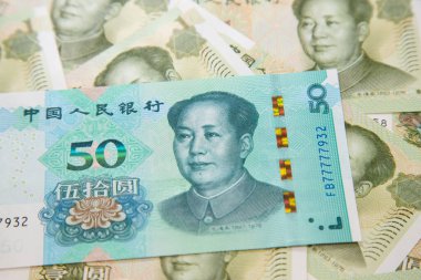 Çin banknotlarının koleksiyonu.