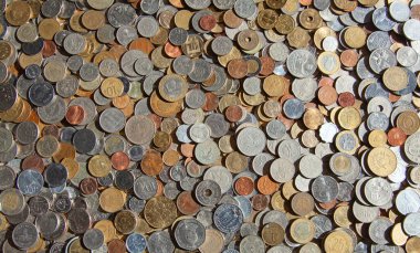 Eski paraların, çeşitli ülkelerin ve kıtaların toplanması