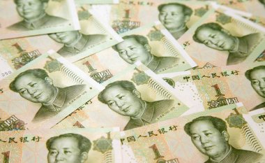 Çin banknotlarının koleksiyonu.