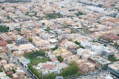 RIYADH - 29 Şubat 2016 Riyad, Suudi Arabistan 'da Riyad şehir merkezindeki hava görüntüsü. 