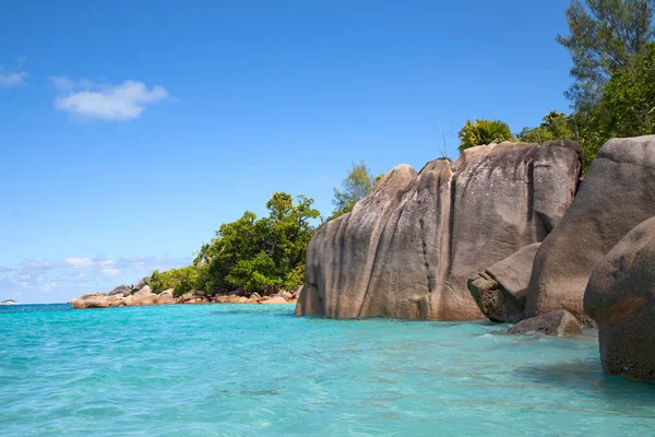 Célèbre Plage Anse Lazio Sur Île Praslin Seychelles — Photo
