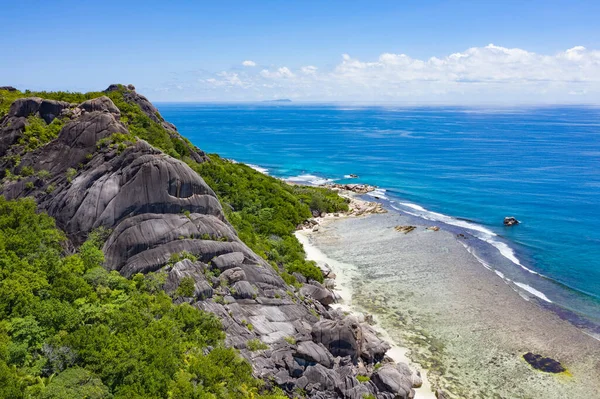 Słynna Plaża Anse Source Argent Wyspie Digue Seszelach — Zdjęcie stockowe
