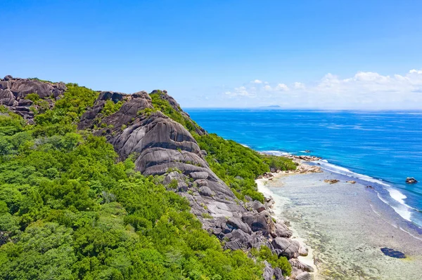 Beroemde Anse Bron Argent Strand Het Eiland Digue Seychellen — Stockfoto