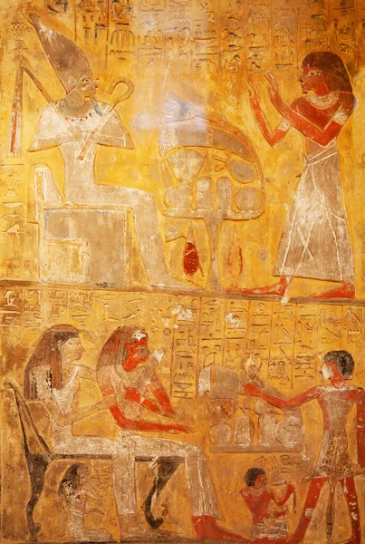 Duvarda Mısır Hiyeroglifleri — Stok fotoğraf